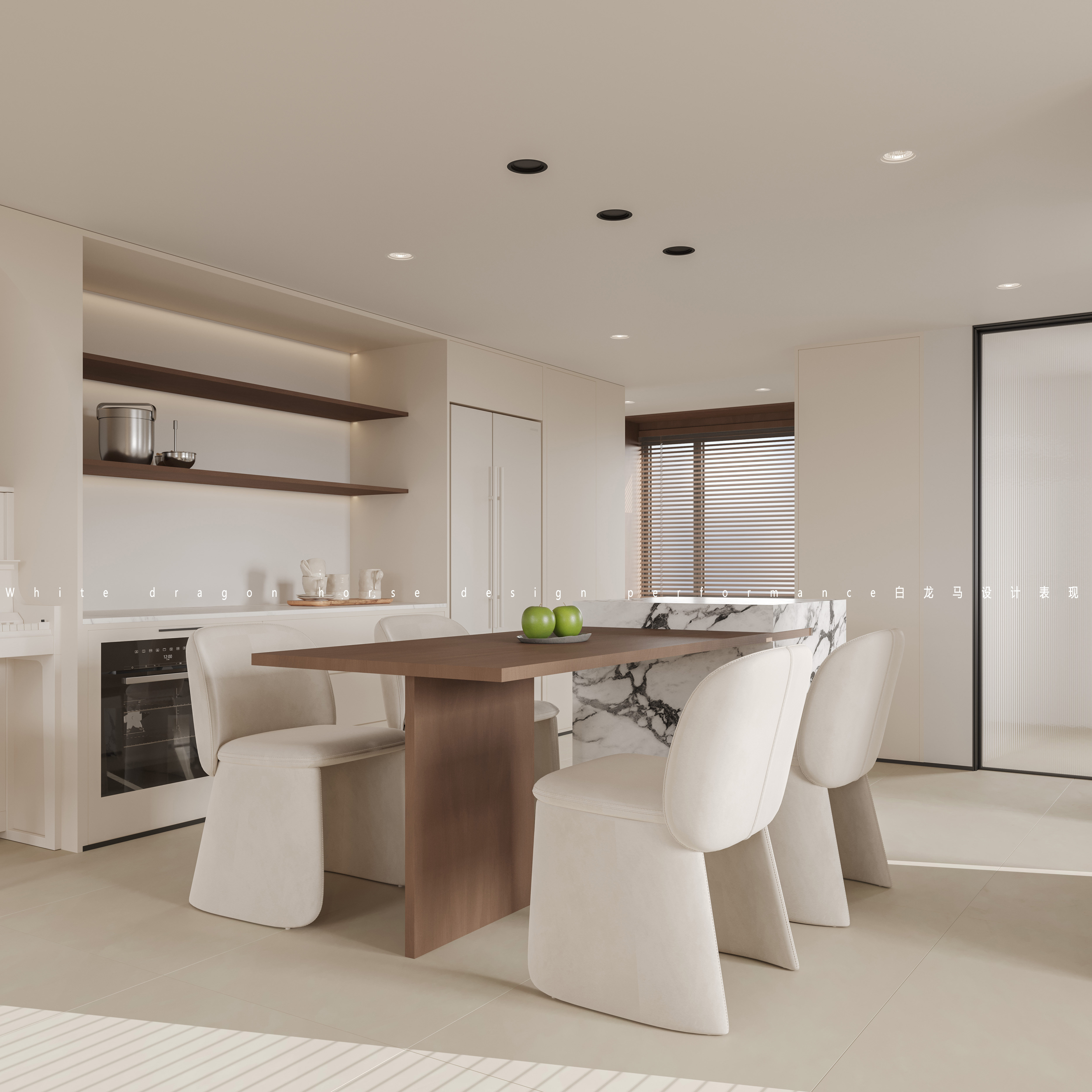 挑空别墅奶油风-2