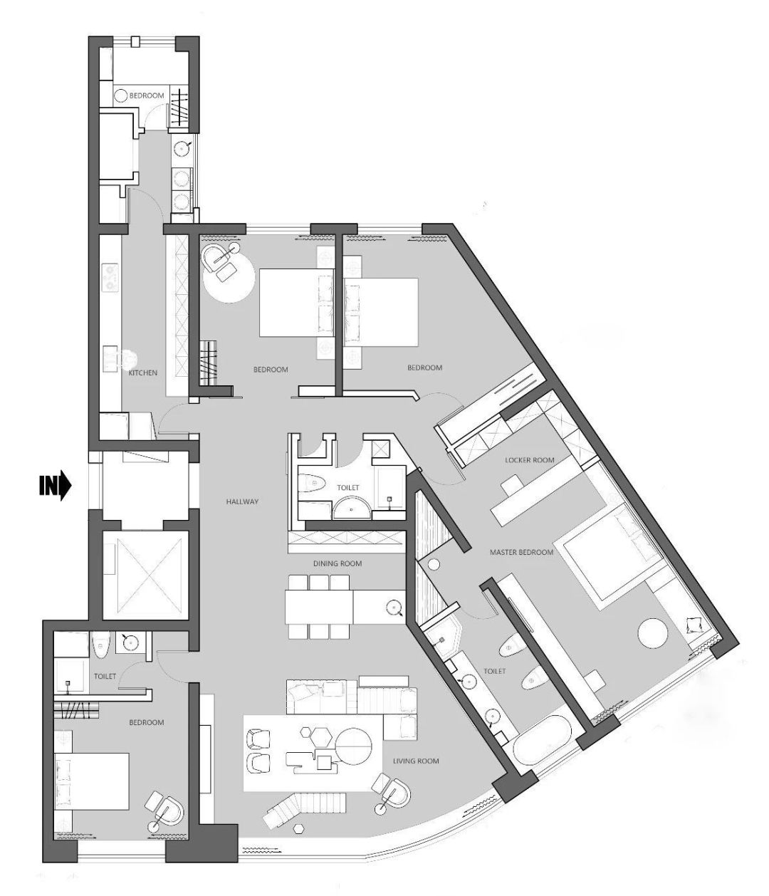 世茂滨江花园 40 万出租房装修，打造大气观景空间-41