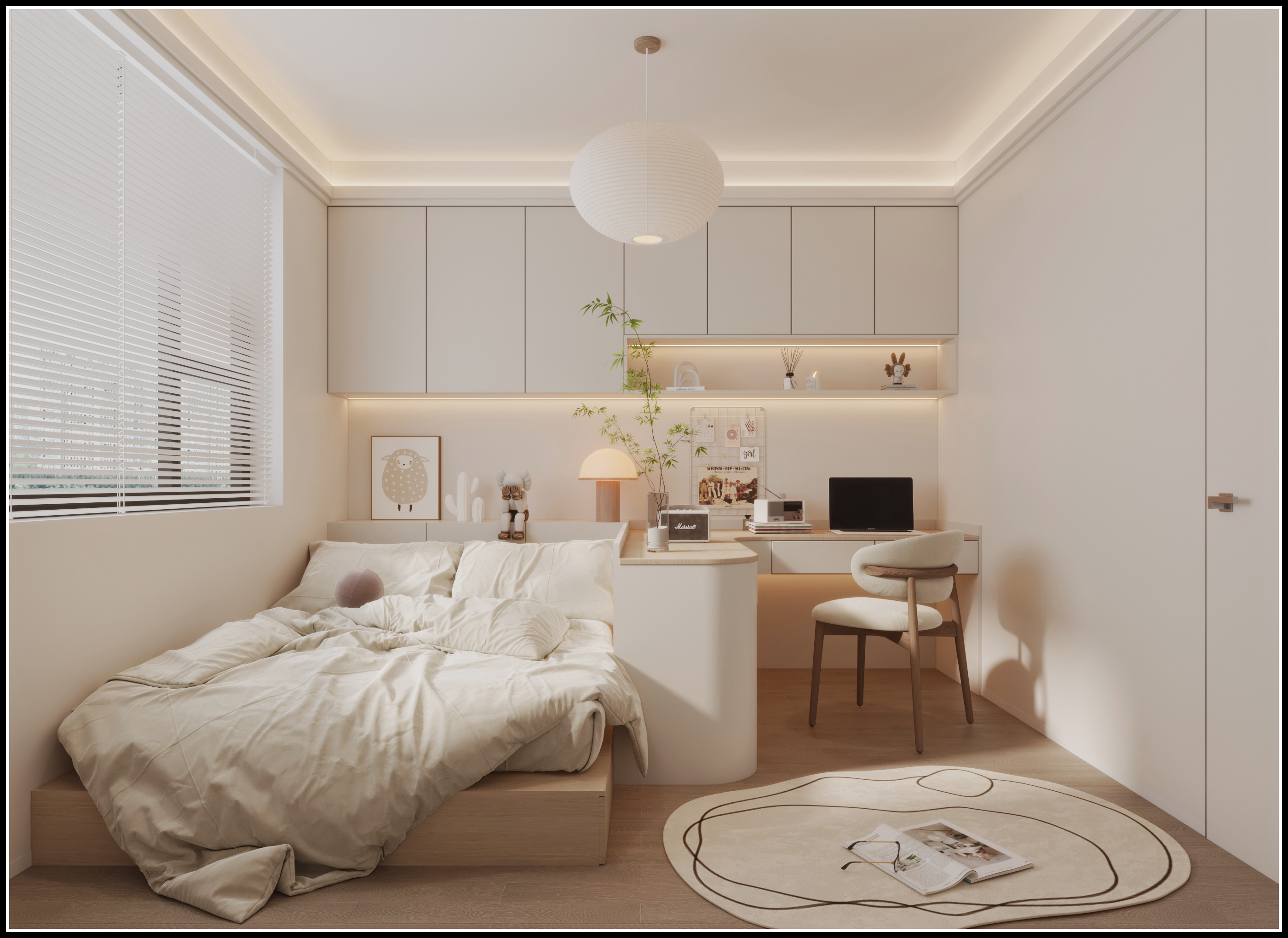 106m²现代奶油原木风-6