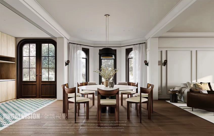 美式+原木客餐厅-3