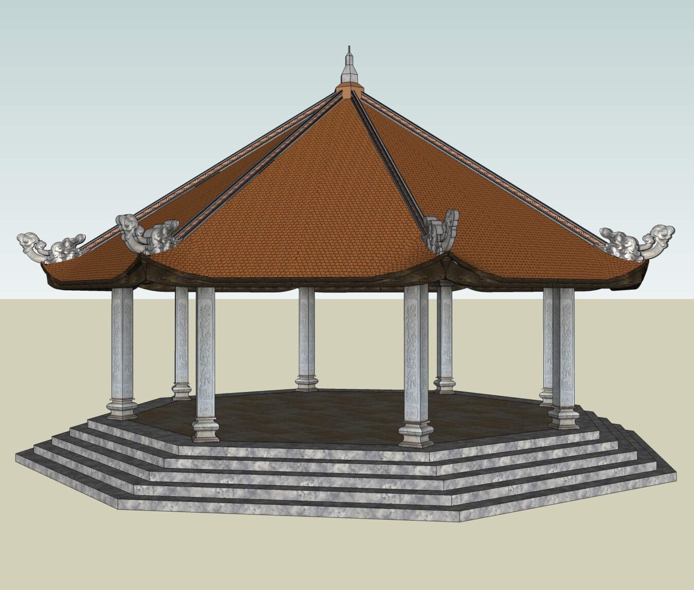 越南古建筑寺庙Sketchup模型库（P5）-8