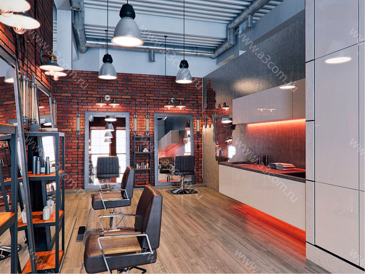 Loft Beauty Moscow 美容美发沙龙设计丨俄罗斯莫斯科-3