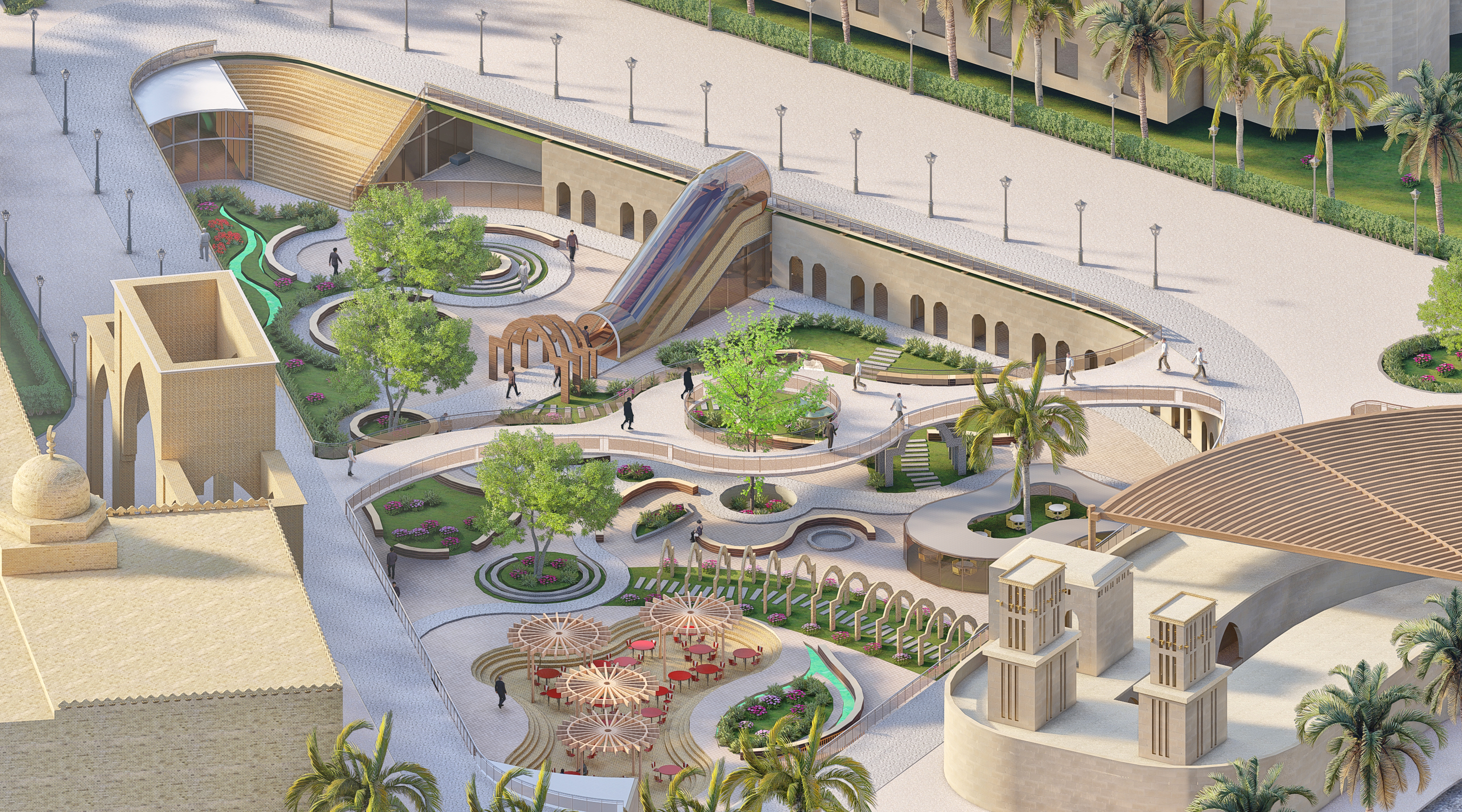 开发阿兹哈尔和侯赛因广场区域提案丨埃及开罗丨小组09（包含يارا مصطفى حسن等多人）-21