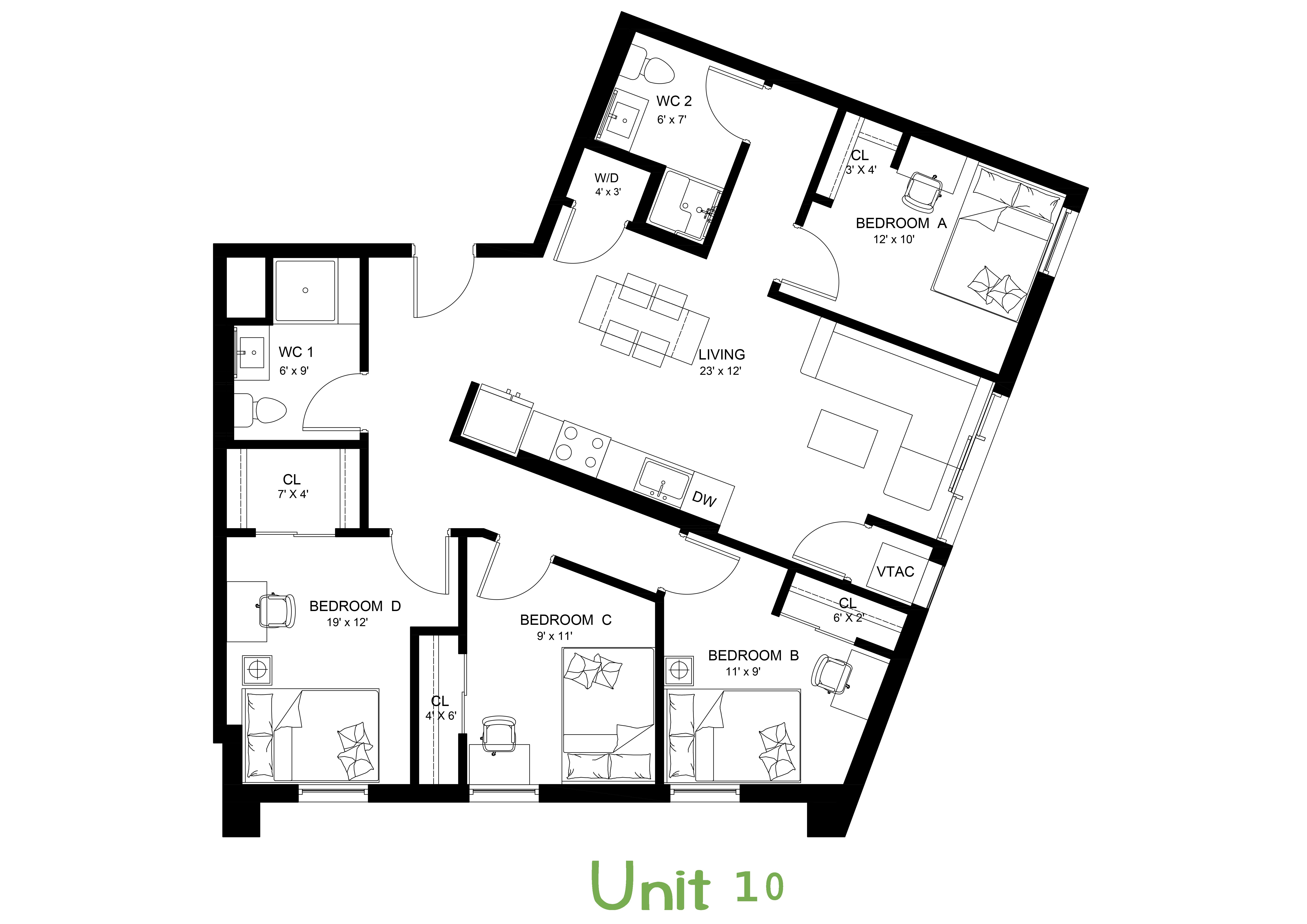 20 Housing units 3D plans-17
