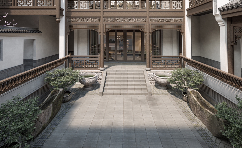 中式建筑庭院，我们的设计作品。-6