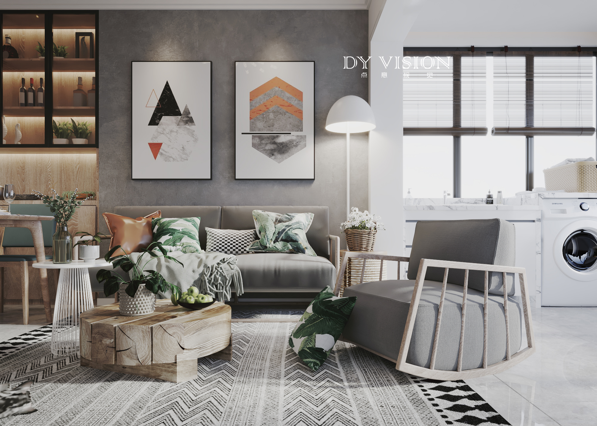 北欧与现代风格融合的 VR 室内设计案例-3