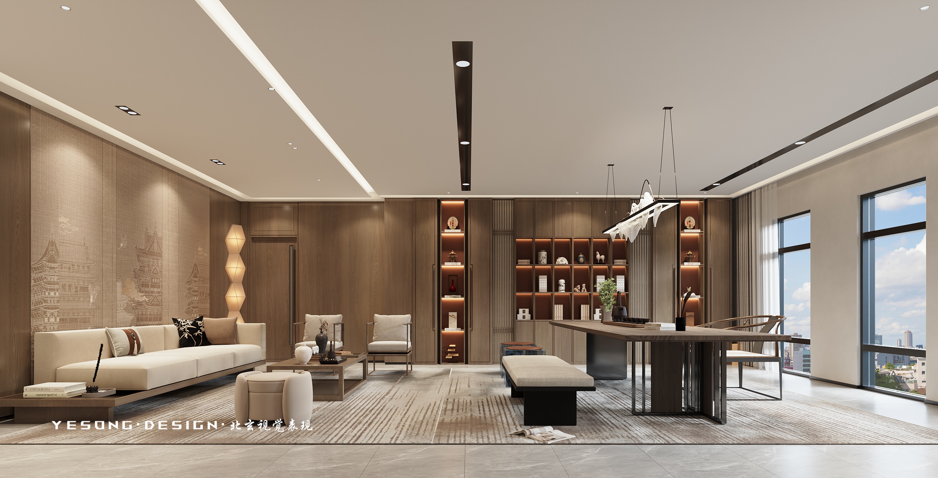 结构与光影的叙事丨那洼地别墅区办公大楼-3