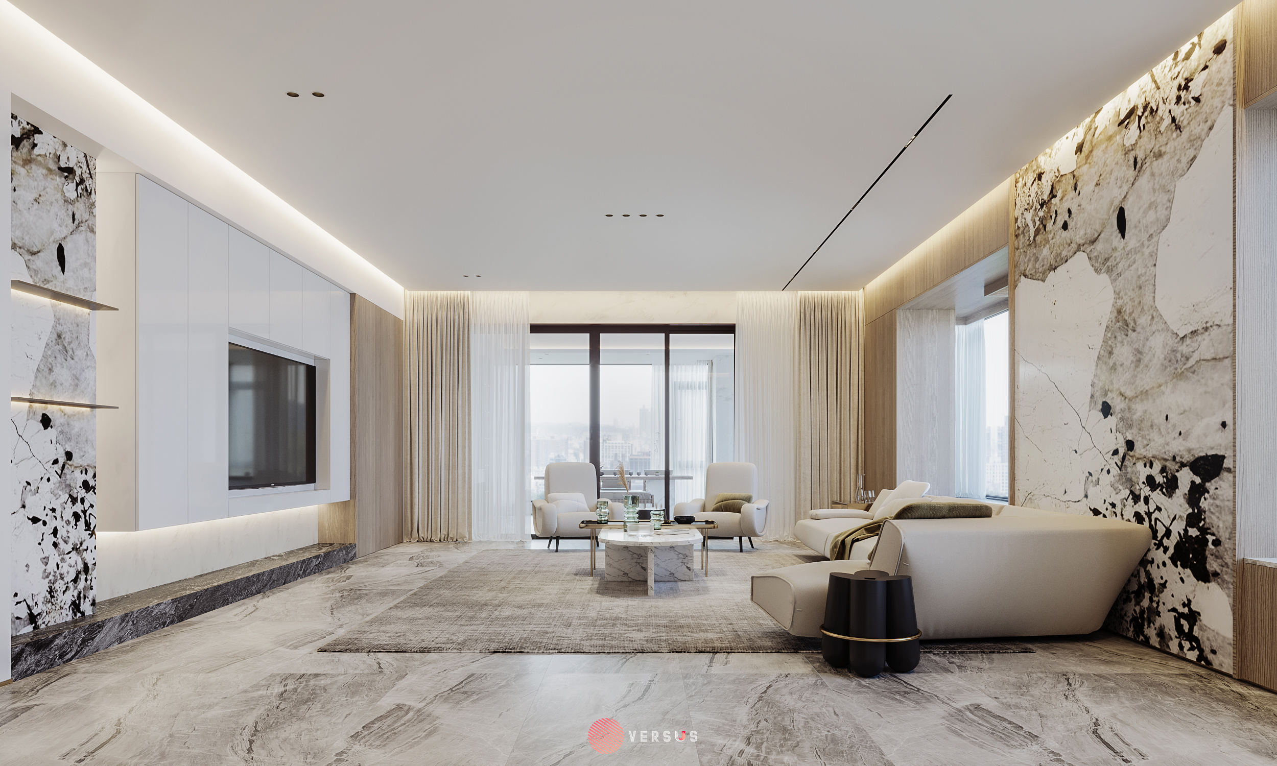 现代世欧王庄奶昔呀风室内设计-2