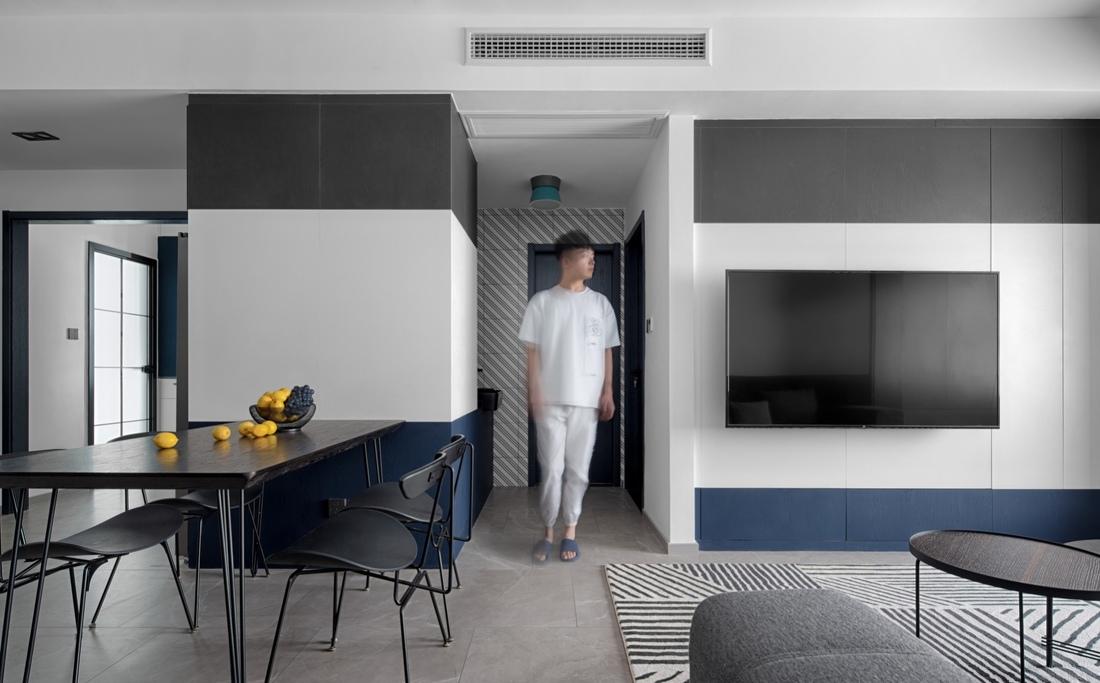 蔚木未来室内建筑设计丨平层丨沉 浸 | 暮色邃蓝-3