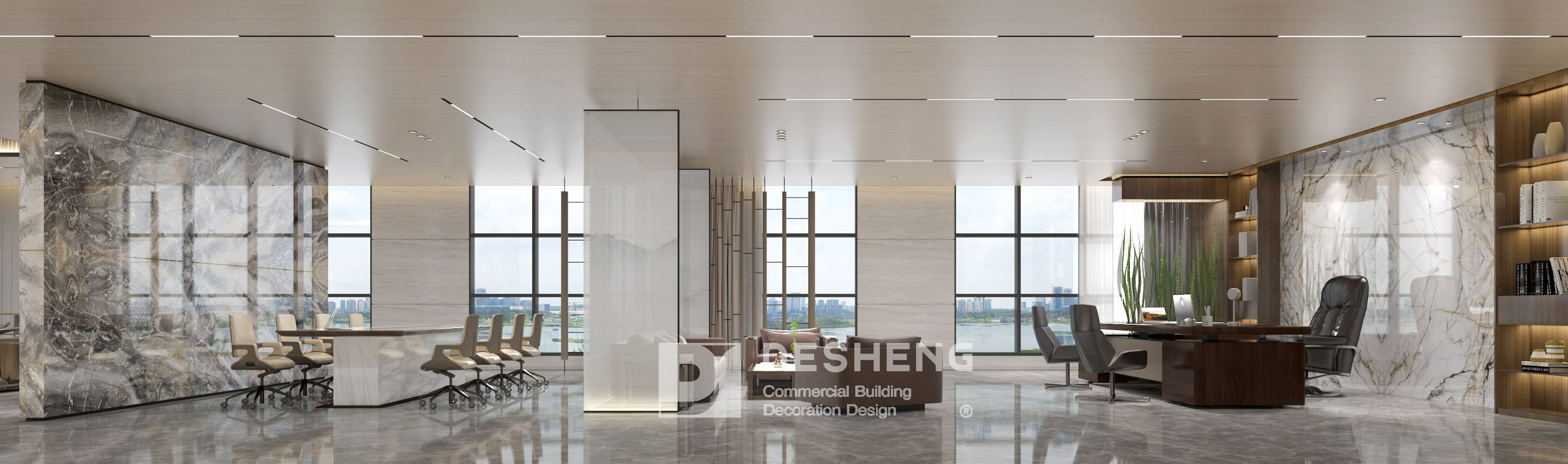 德盛装饰办公室装修案例宝朗实业-64