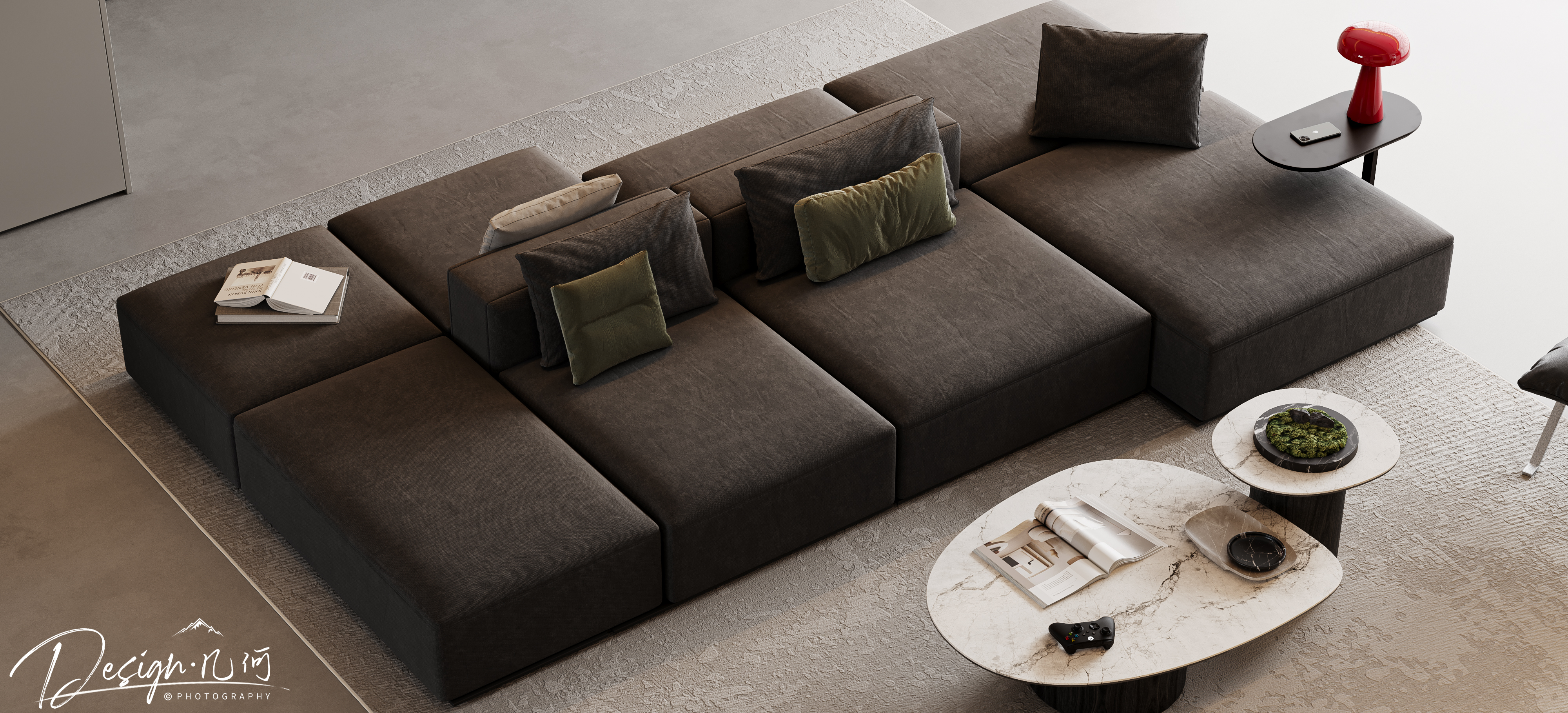 几何空间视觉表现 | 星海国际现代客餐厅（日景）-39