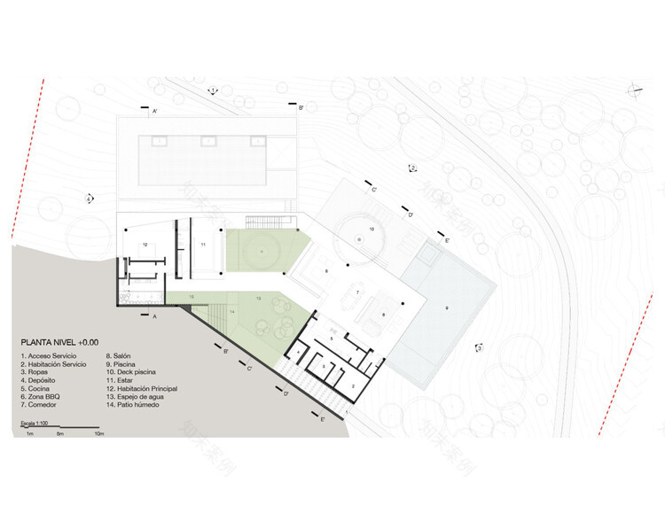 哥伦比亚房屋内部庭院设计-18