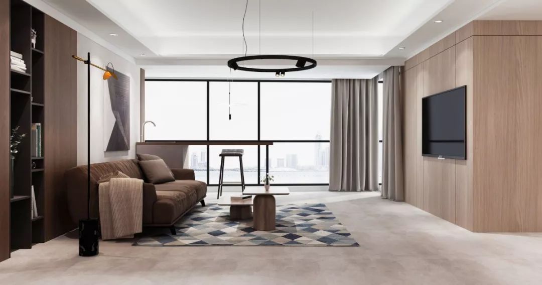 温馨江阴家庭，原木暖灰构生活温度-26