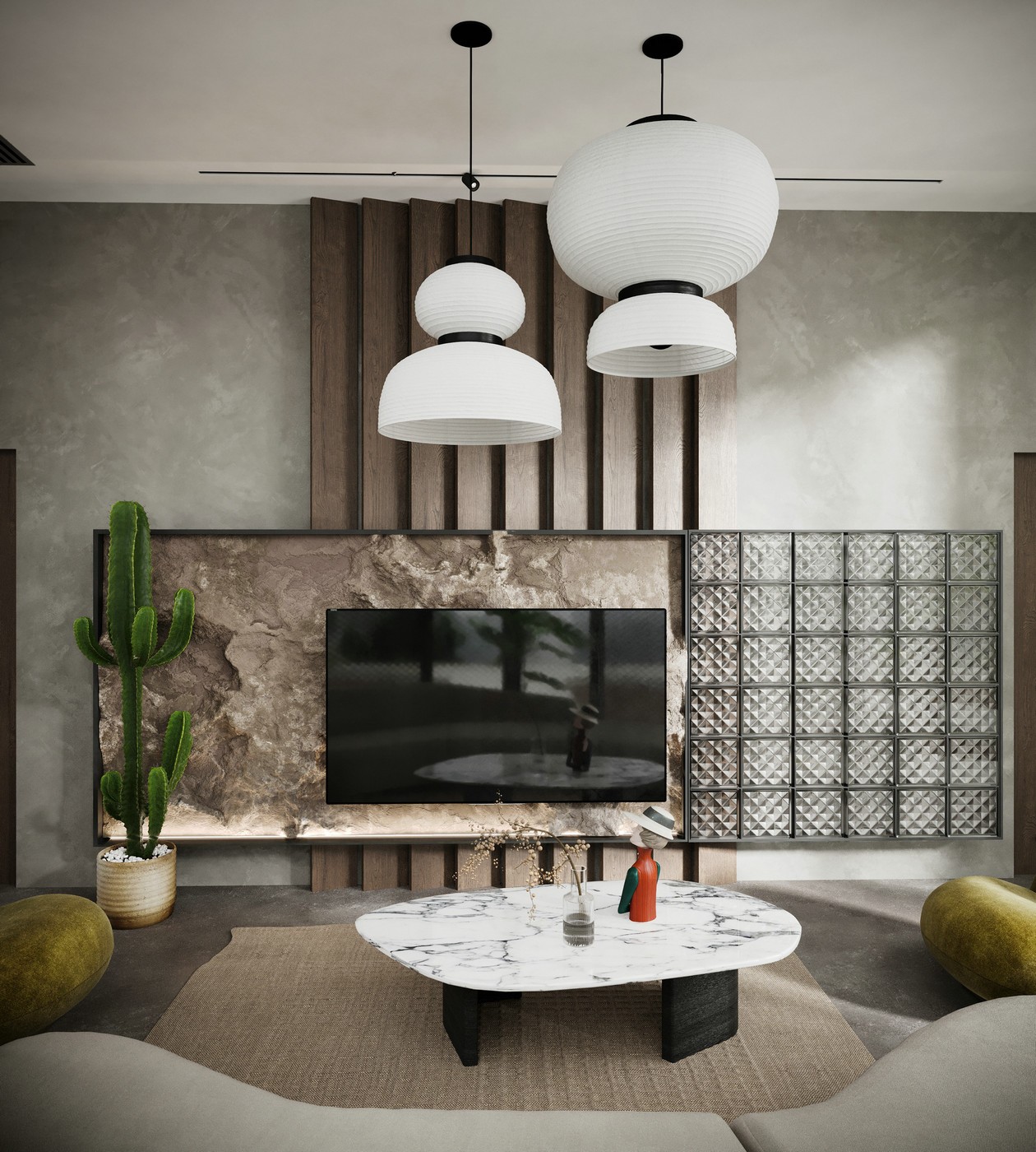 水泥灰+侘寂风，构筑不一样的静谧住宅-13