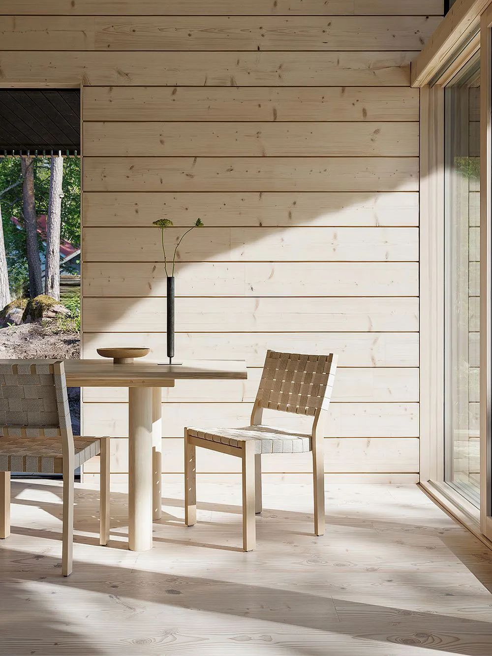 芬兰湖边侘寂风别墅丨Laura Seppanen-14