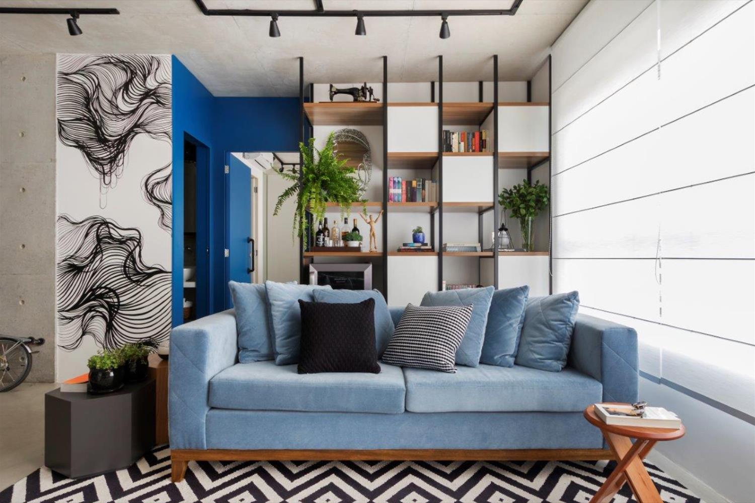 巴西 Vila Olímpia 公寓 | 色彩斑斓的温馨之家-1