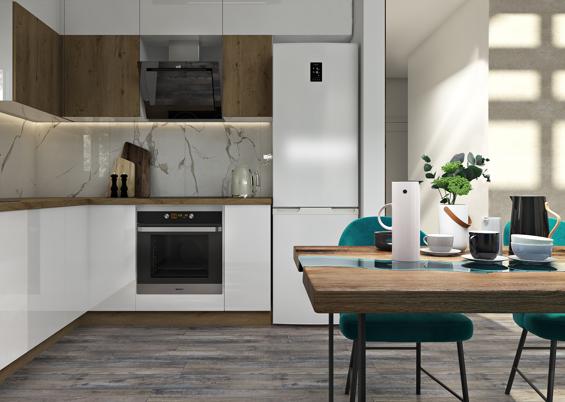 Белый лофт и немного эко-3