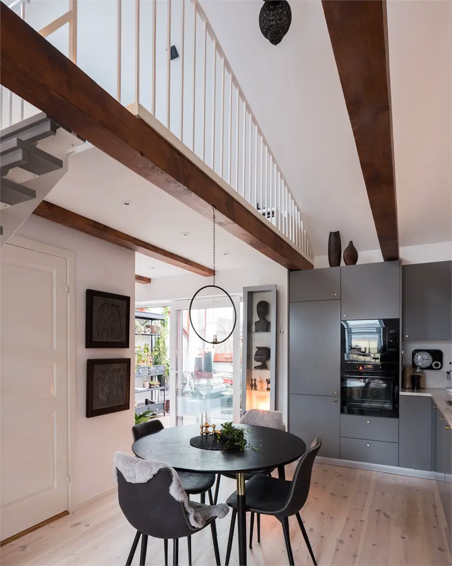 瑞典 35m²小复式，空间设计典范-2