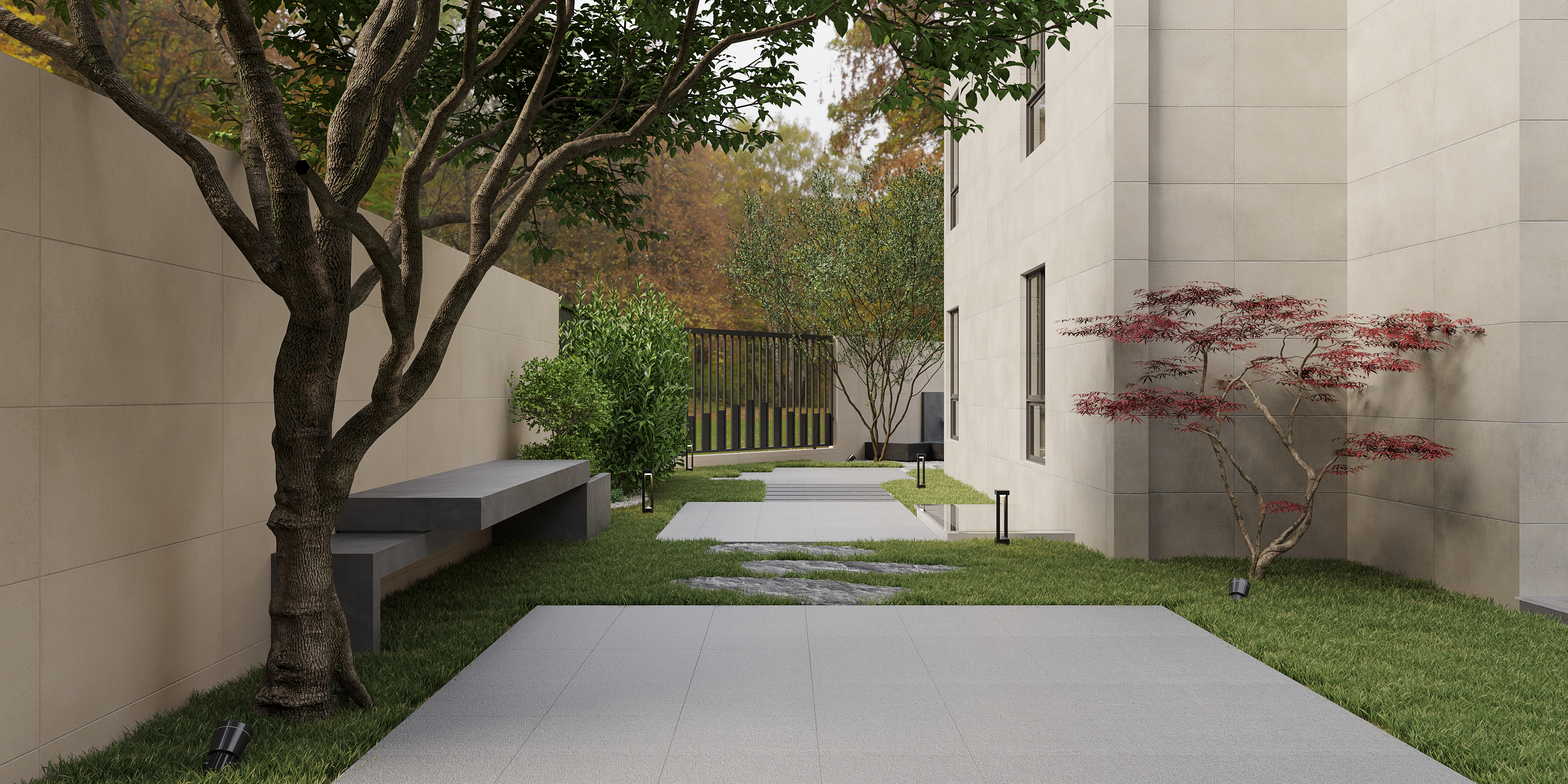 白与夜，别墅庭院设计丨唯·设计-9