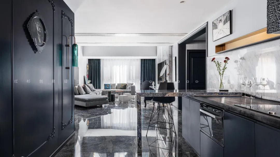 红杉创意设计 | 西安 360㎡现代家居，巧妙融合多种文化元素-60