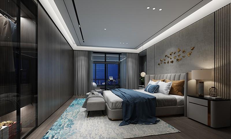 轻奢复式公寓，演绎现代色彩美学-11