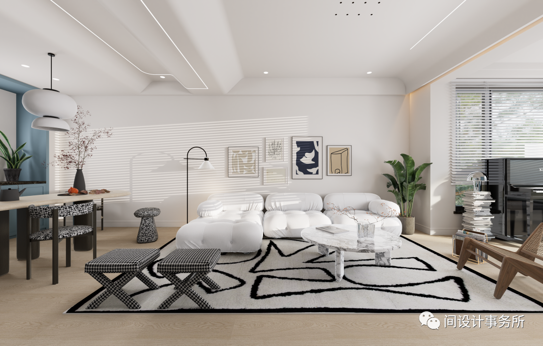 普达北苑 · 蓝色梦幻中的艺术居家丨间·设计事务所-31