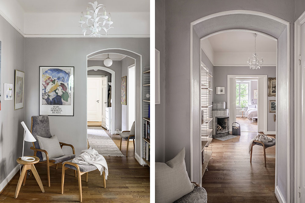 斯德哥尔摩独特公寓，法式落地窗设计惊艳-14