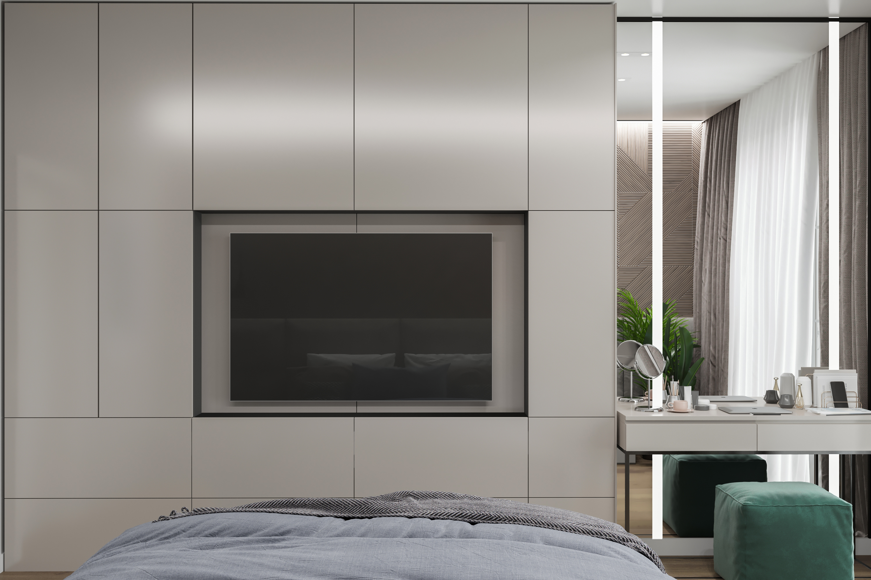 带有两个阳台的现代公寓丨Студия дизайна и ремонта Katushhha-7