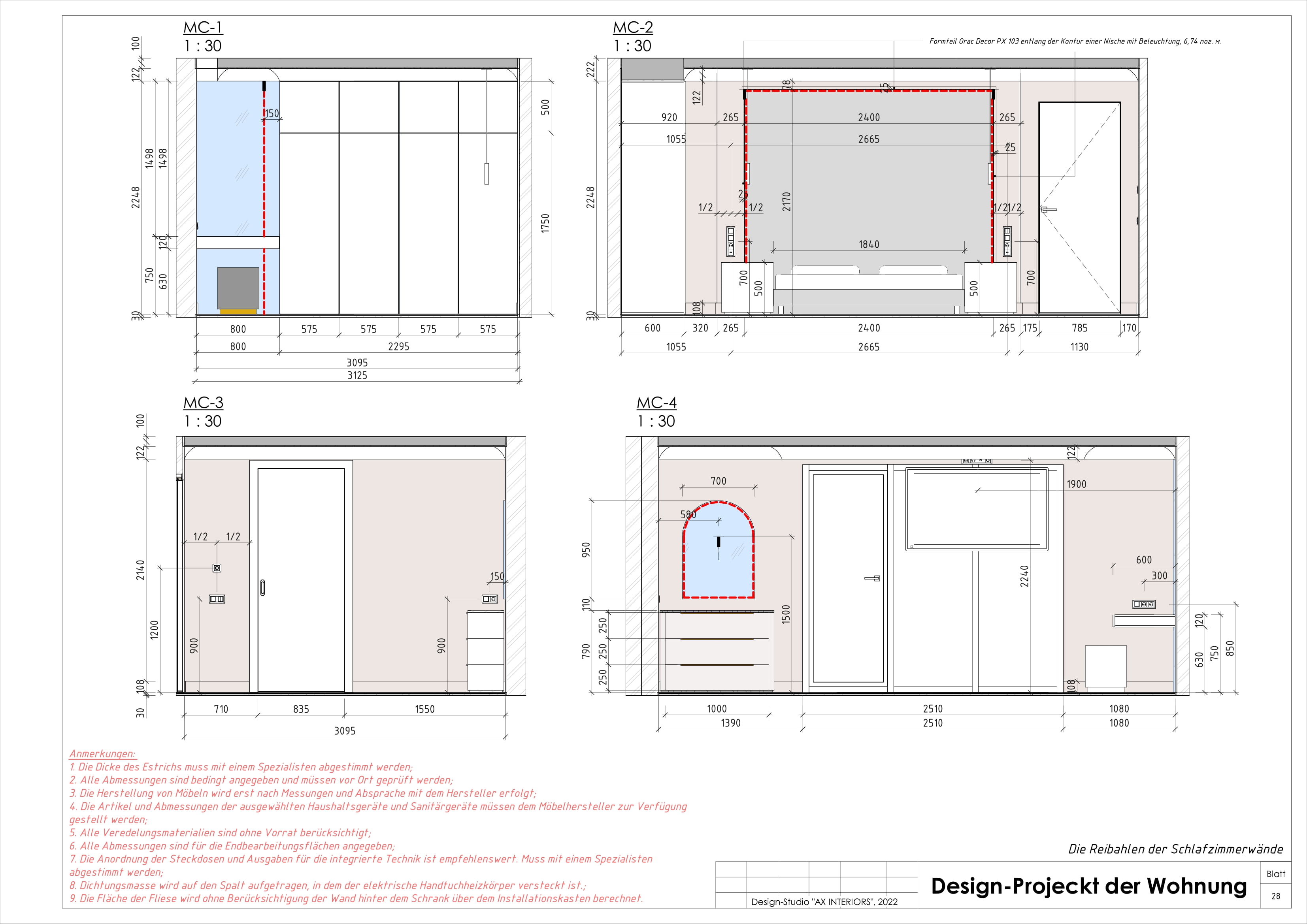 Drawings of an apartment in Germany-27