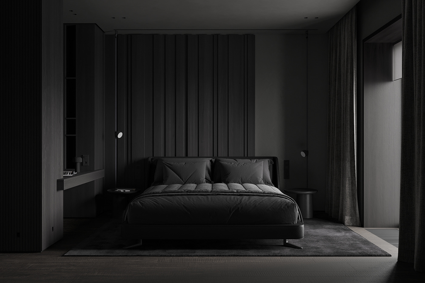 黑色系公寓设计-12