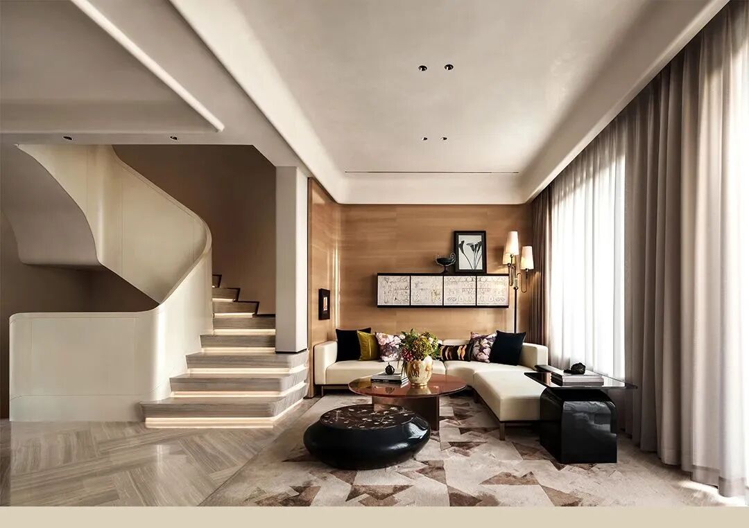 上海334㎡轻奢复古风样板间丨中国上海丨紫香舸设计-13