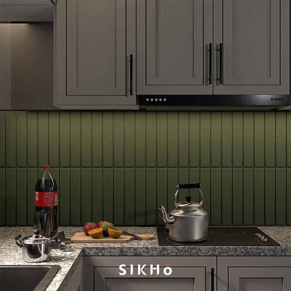 Kitchen scene with mid-modern style-2