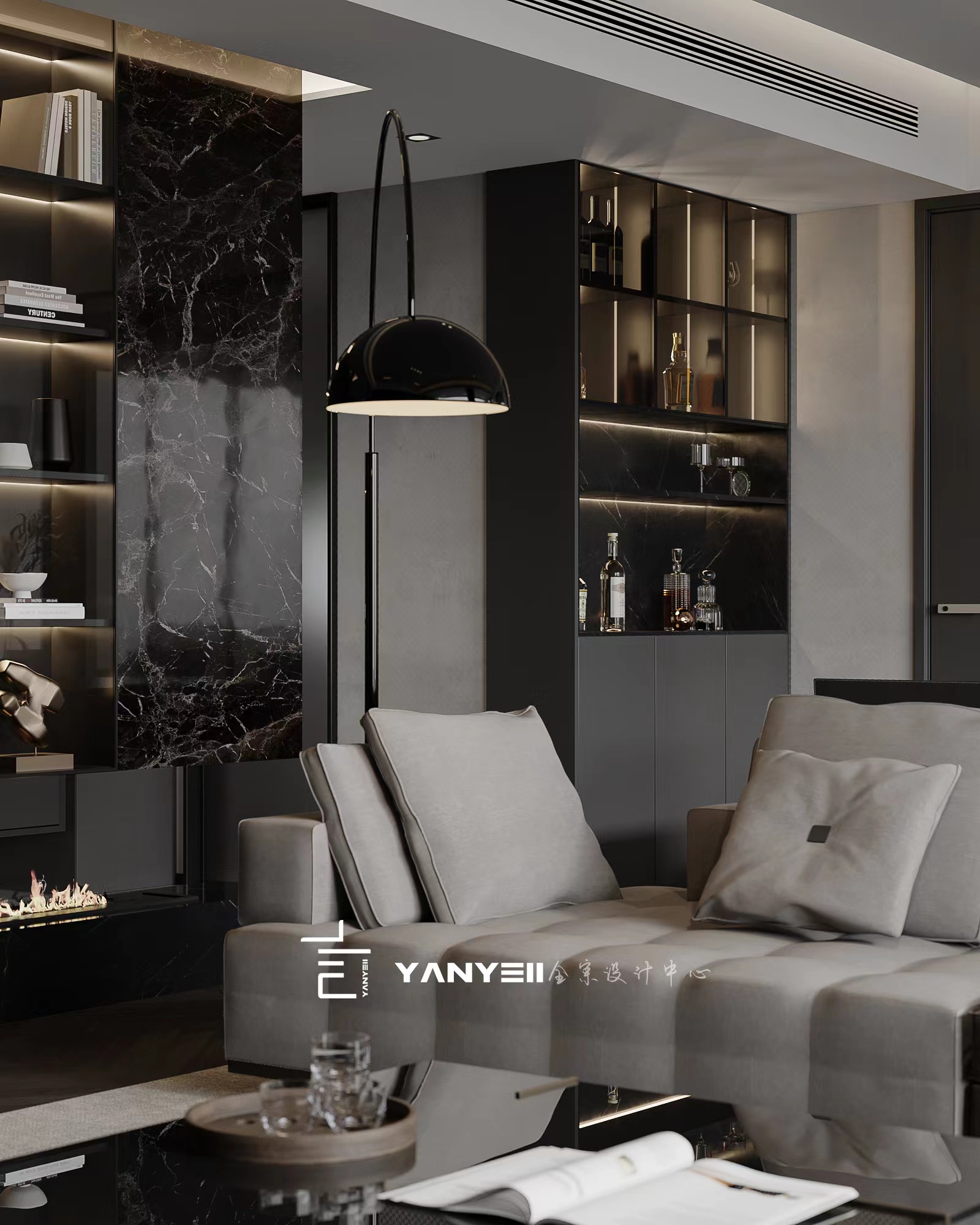 现代极简黑白灰住宅设计丨中国绍兴-17