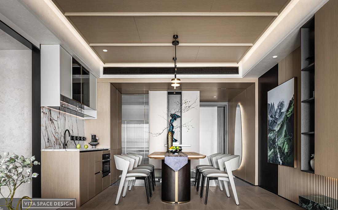 半岛城邦 138㎡原木风样板间丨维塔空间设计-24