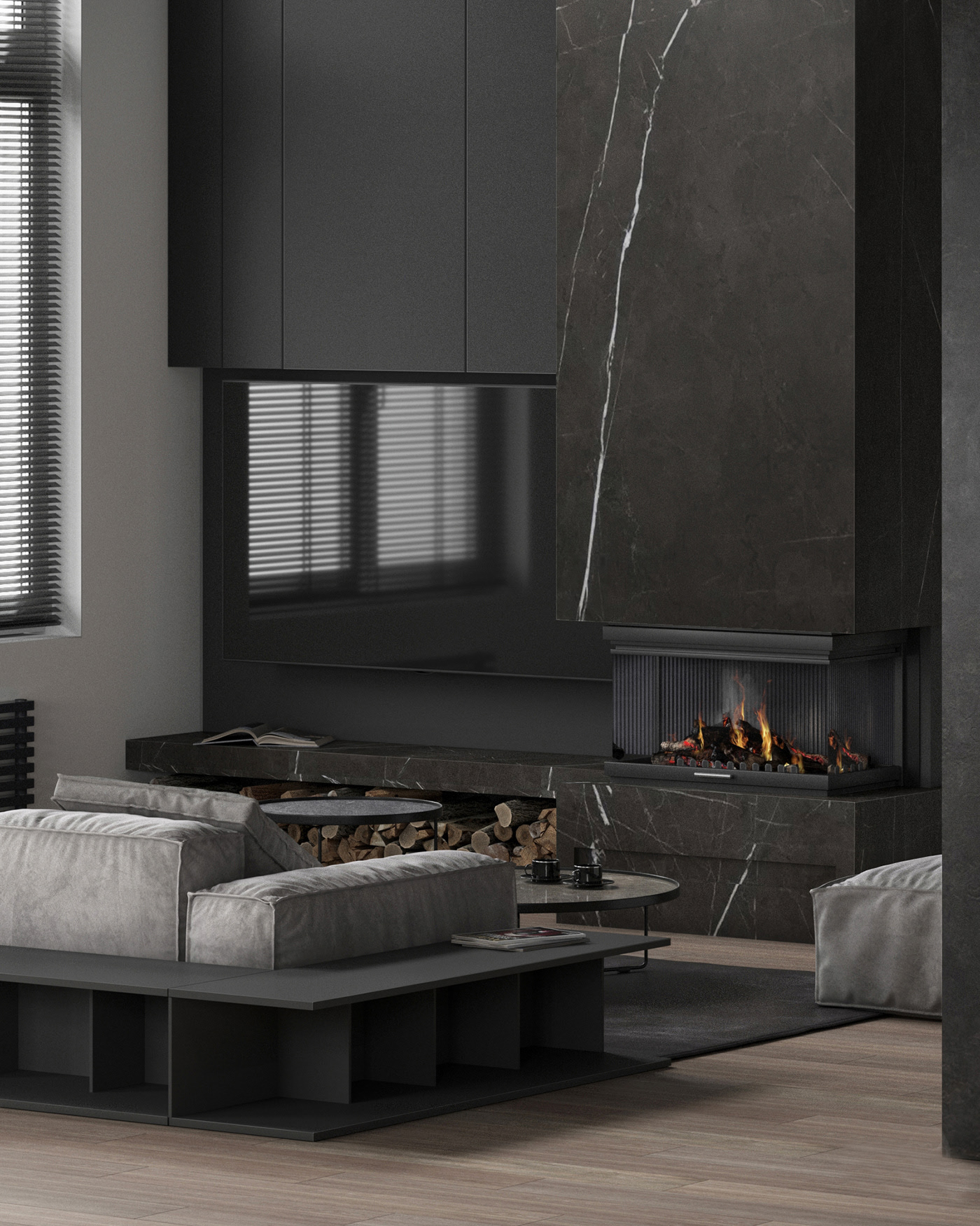 高级灰色系公寓设计 很有格调的设计-2