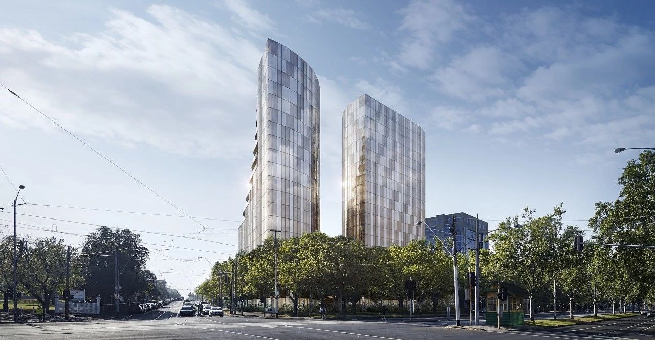 墨尔本 St Boulevard 项目,高科技定制窗户打造城市园林建筑-2