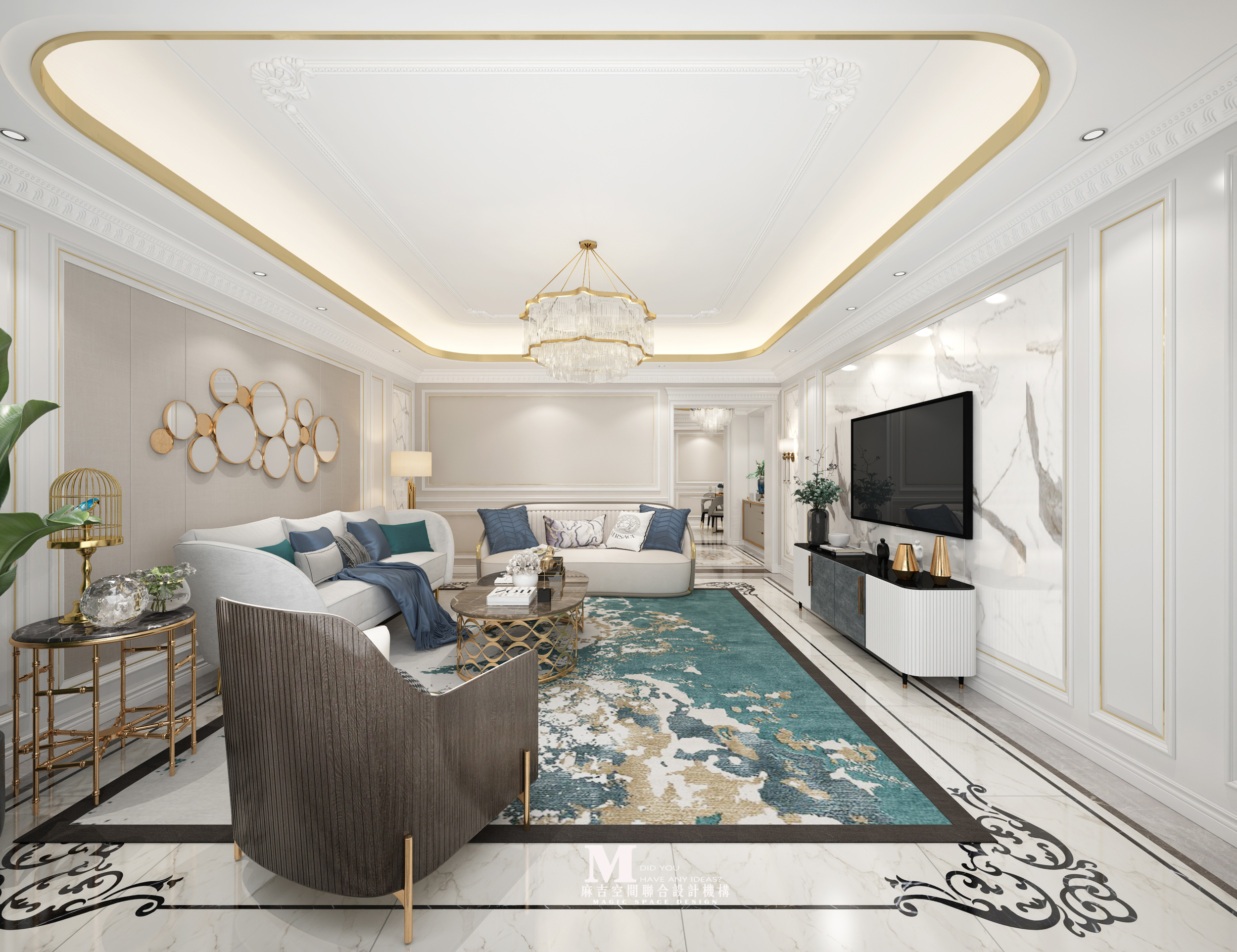 合肥恒大华府 240㎡轻奢四居室设计丨中国合肥丨麻吉空间联合设计机构总监组-19