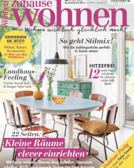 ZUHAUSE WOHNEN 是德国家居杂志，主要介绍居室设计、改造、家庭聚会的策划准备设计。