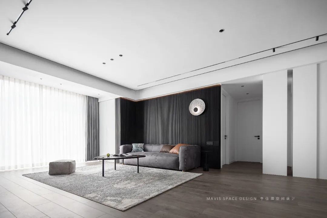 李佳眉设计 | 精装房大改造，黑白灰的简约空间-77
