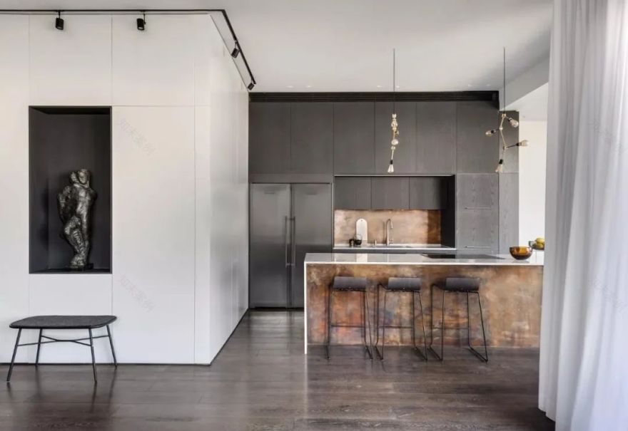 Aviram Kushmirski 打造轻奢风空间,黑白色调与实木地板的完美搭配-110