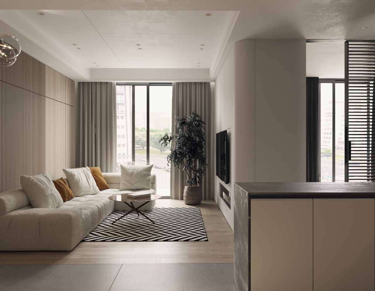 Interior, living room design, 3d render, interior 3d-3