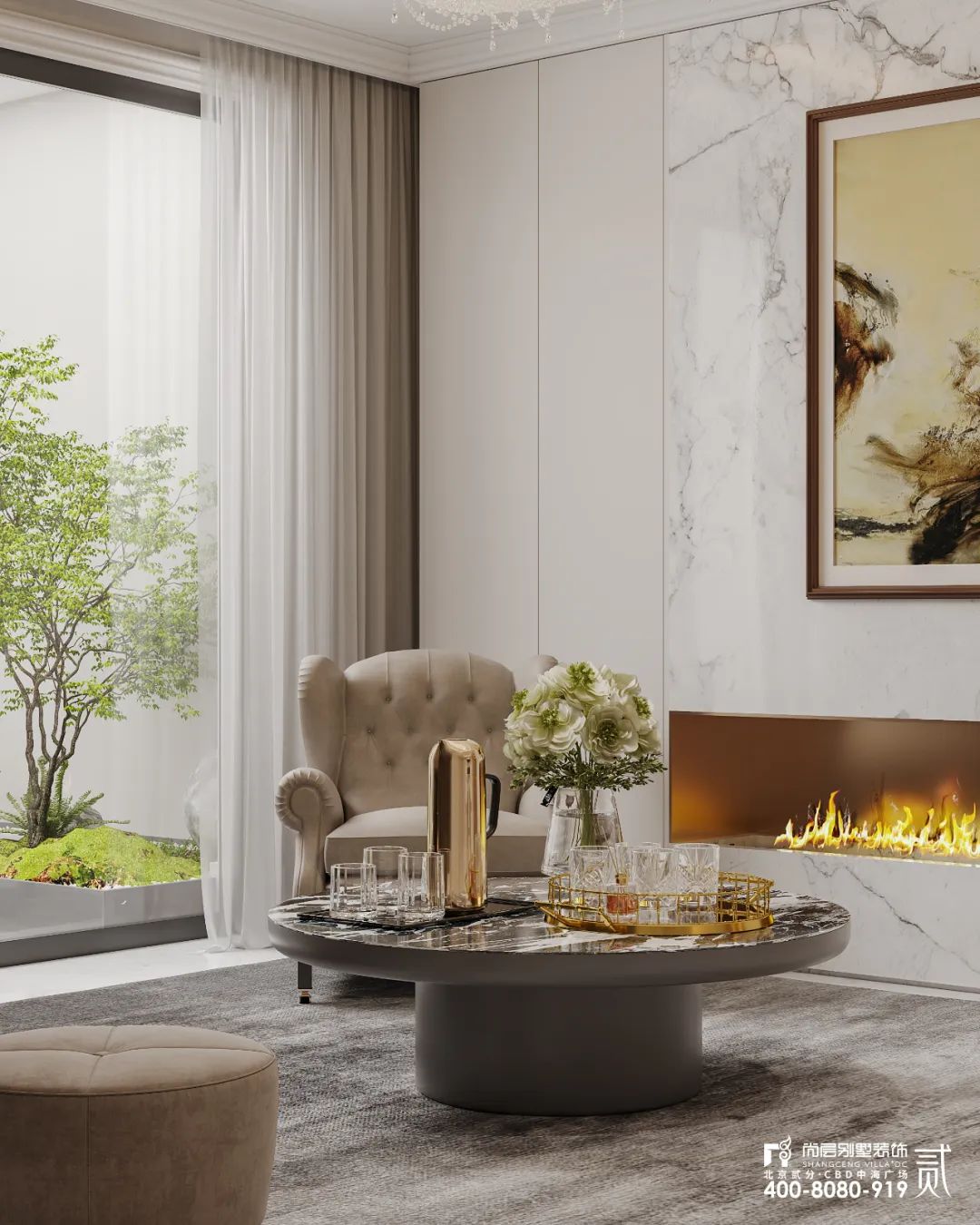 尚层作品 | 760㎡鲁能钓鱼台美高梅，现代法式的色彩碰撞，独一无二的家居氛围！-40