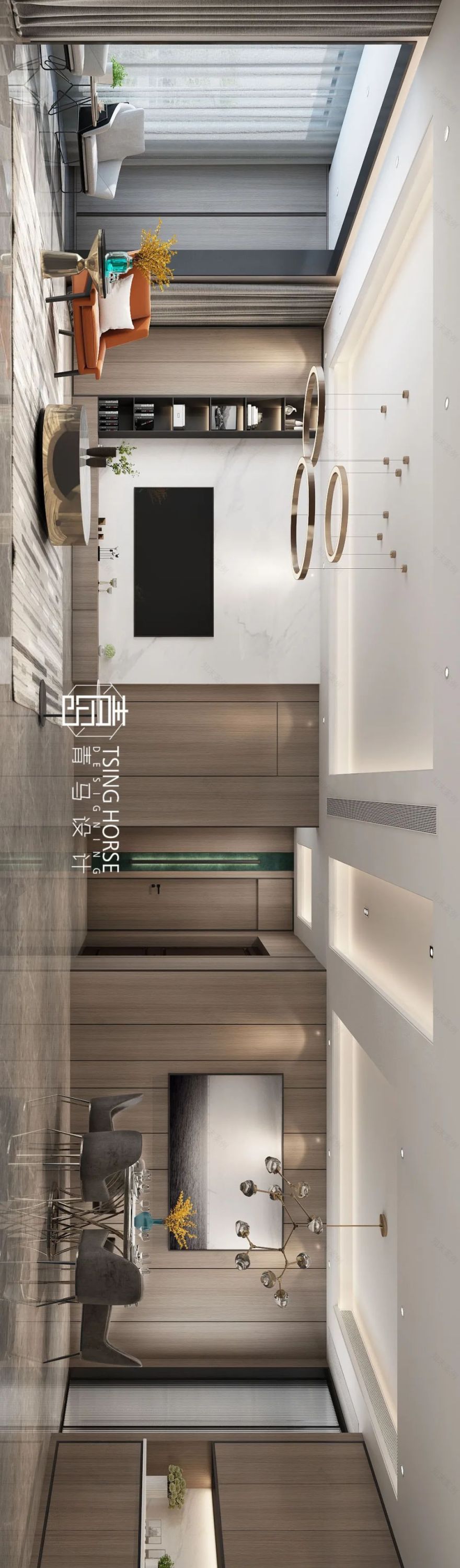 绿地海珀香庭·220㎡现代轻奢,青马设计打造优雅品质生活-29