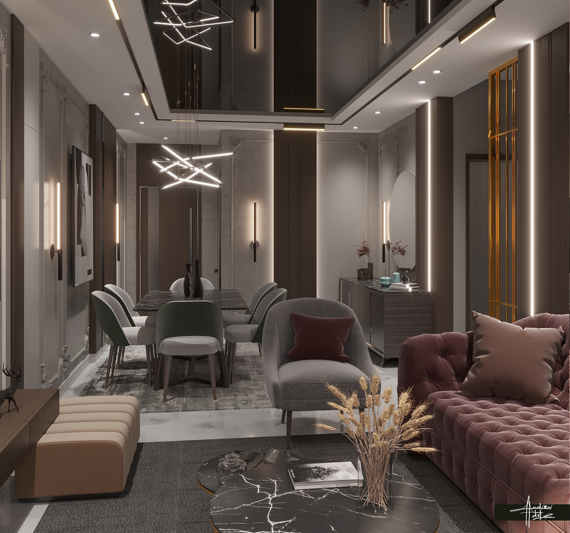 住宅接待室内装饰丨埃及-6