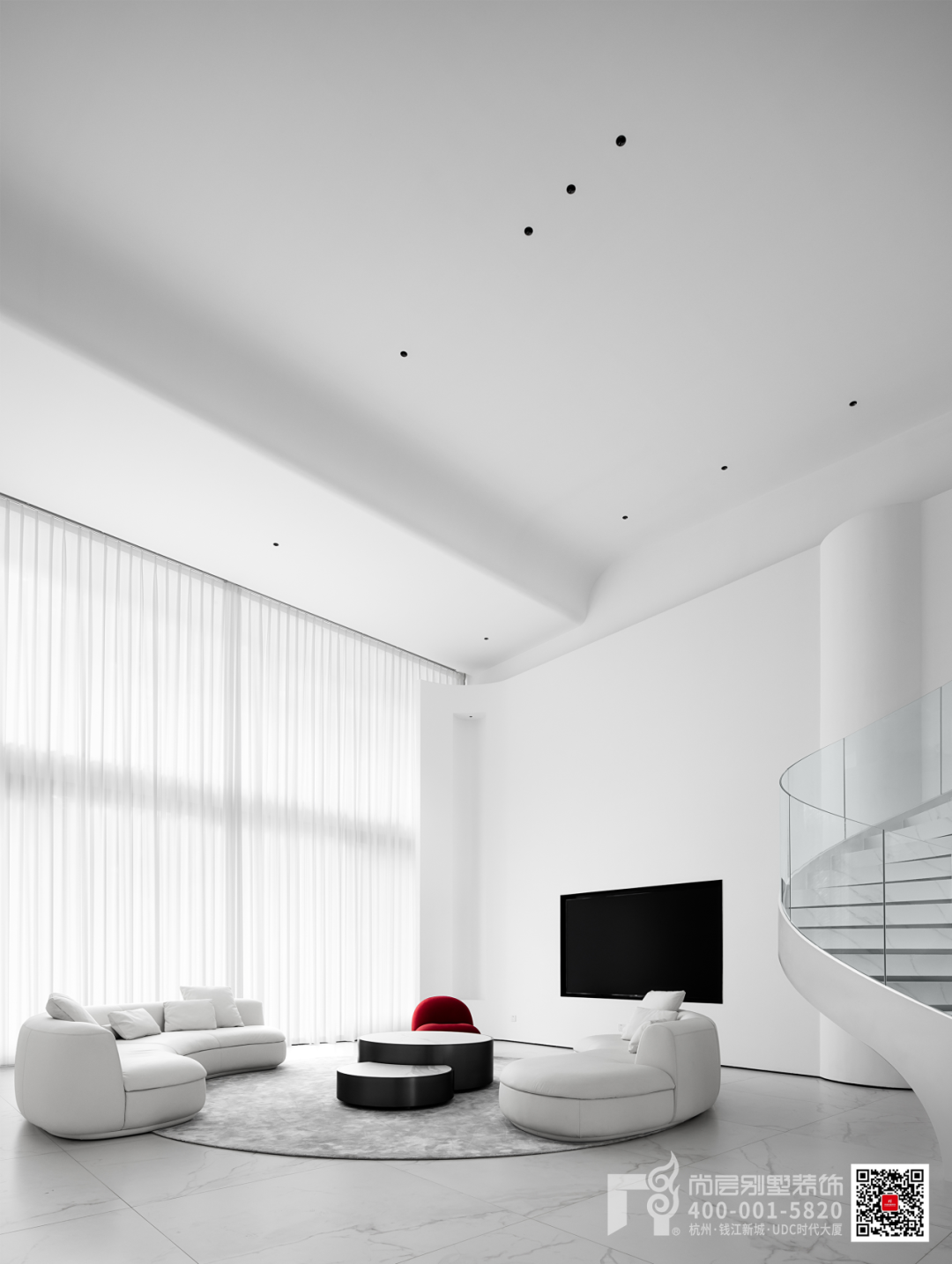 1030㎡现代简约·解构主义与留白美学的空间叙事-12