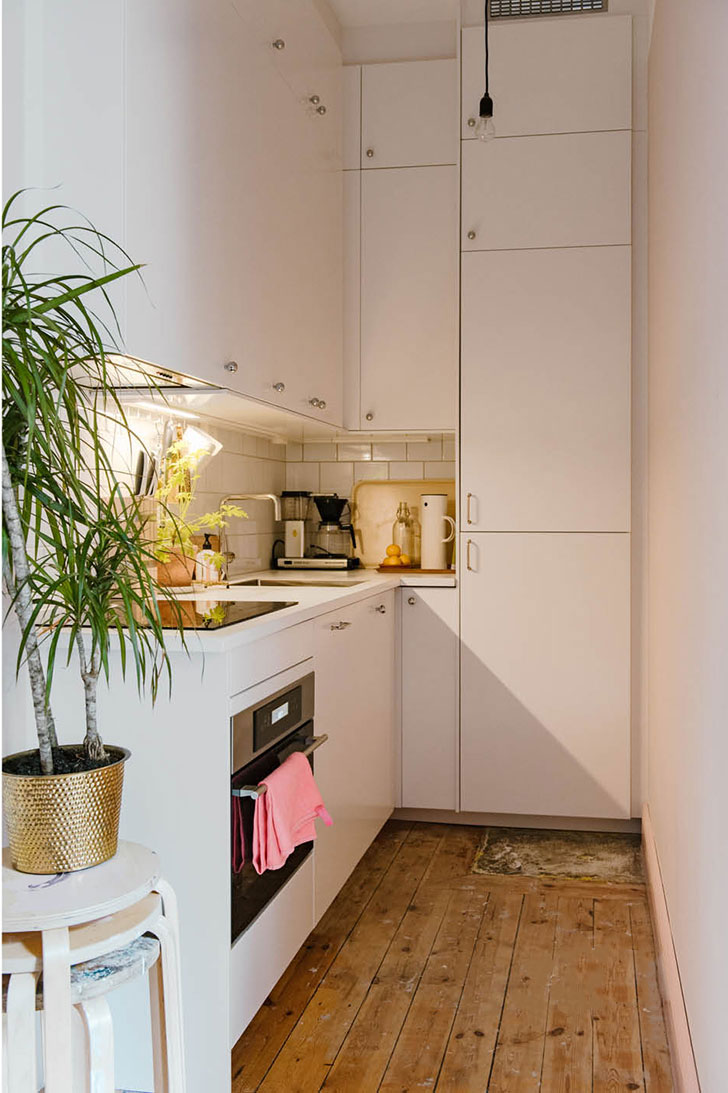 迷你粉色调一居室公寓，小空间大利用-11