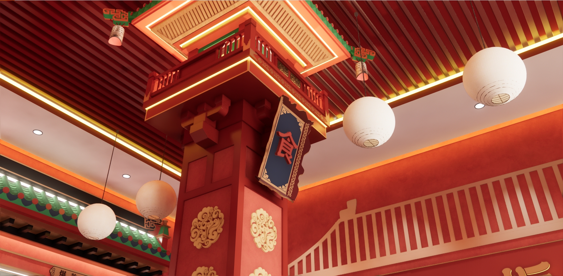 【秦汤板凳】天津网红西安面馆设计-38