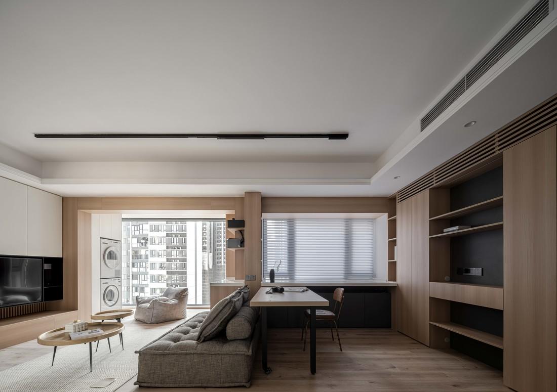 地升幕布++旋转餐桌·116m²精装房改造丨中国广州丨吴思昊-20