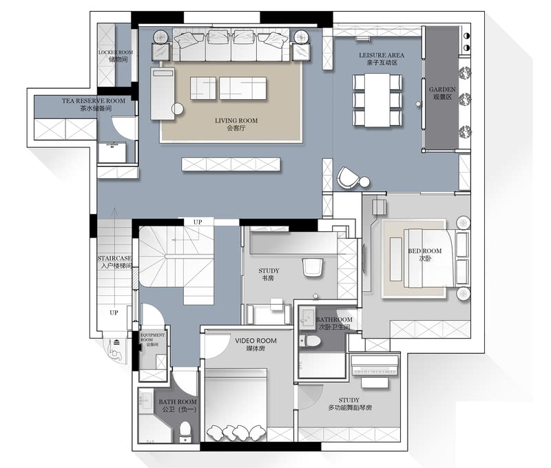 麻吉家装定制 · 多层复式光影空间-3