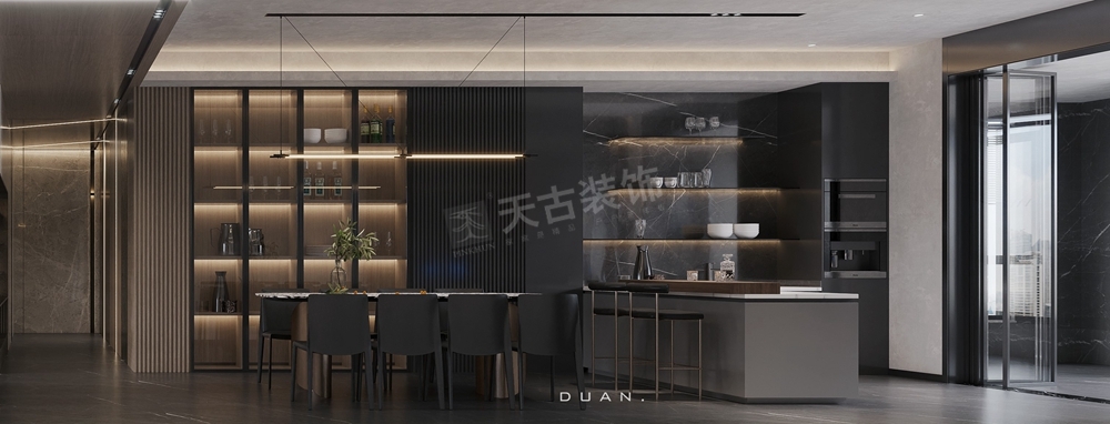 恒大御龙天峰现代简约大平层设计丨中国重庆丨天古装饰-5